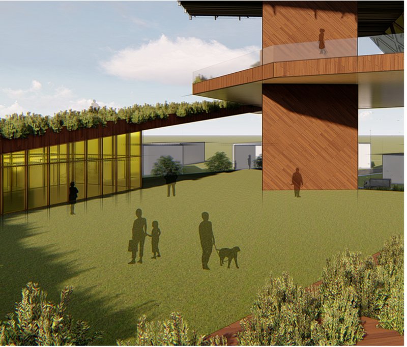 Form-finding process illustrating the transformation from a traditional block to a sculpted civic monolith.