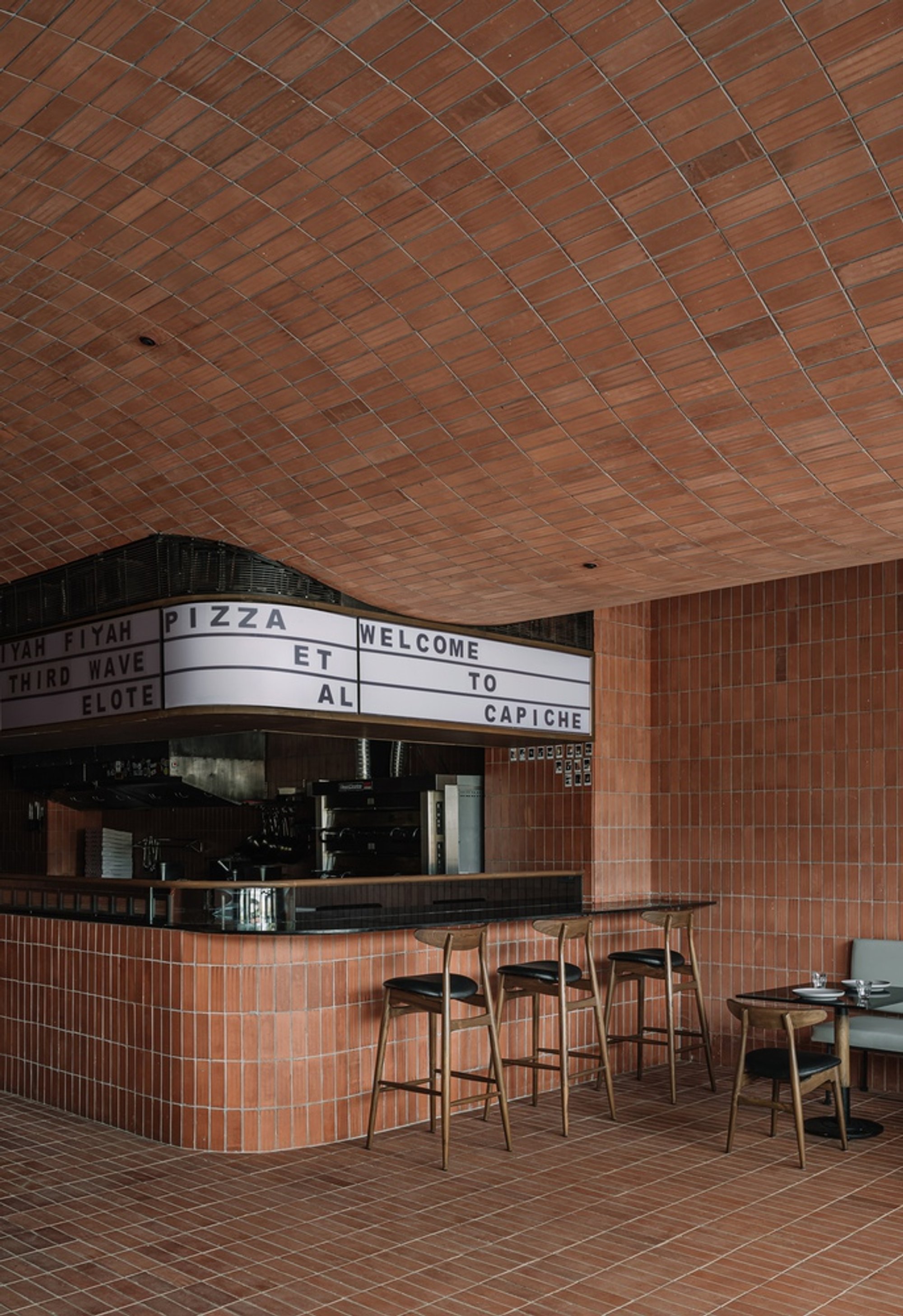Capiche Restaurant Surat Interior Design: Rustic Brick Hospitality by Neogenesis+Studi0261