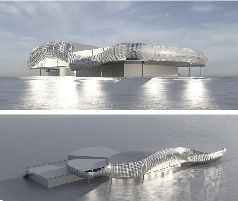 A combination of grounded perspective and aerial view reveals the harmonious blend of form and function.