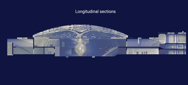 Futuristic interiors with holographic stage lighting and AI-driven workspaces designed for digital athletes.