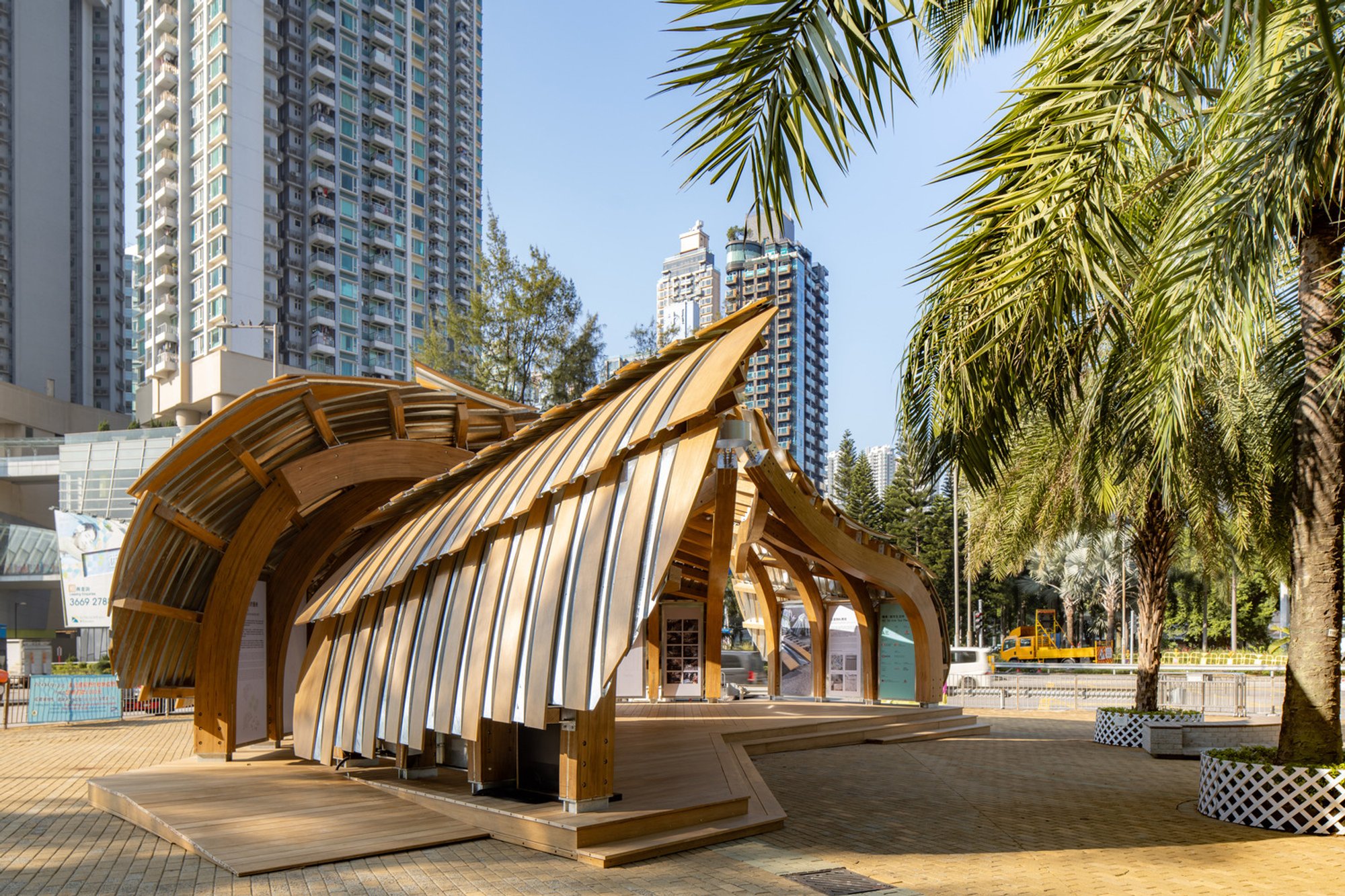 Bamboo Pavilion Design in Hong Kong – Urban Living Lab by Su Chang Design Research Office