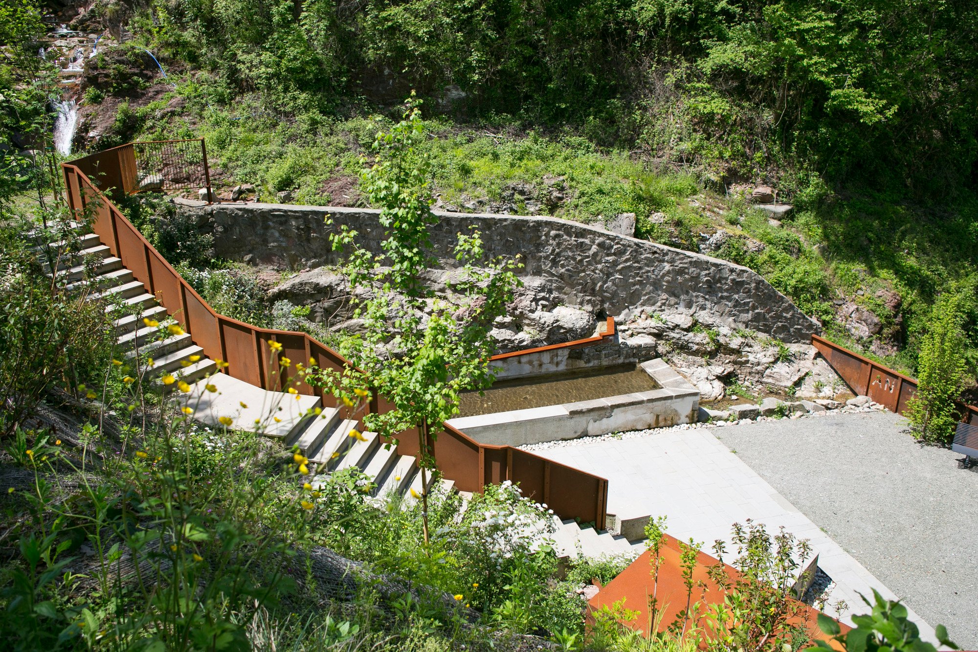 Recupero Antico Lavatoio Mulazzo Exterior Space by Gianluca Panichi Architetto