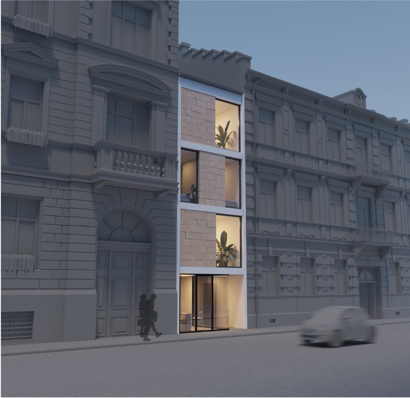 Street view showcasing a minimal yet inviting façade.