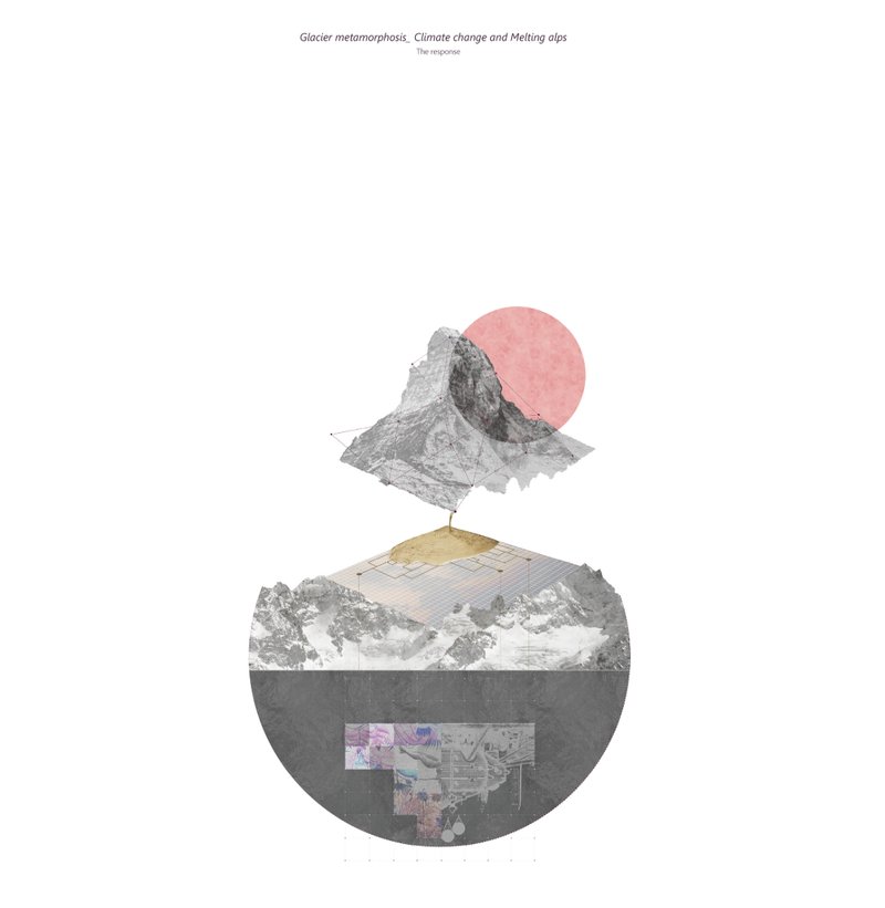 Conceptual representation of climate adaptation strategies within alpine landscapes.