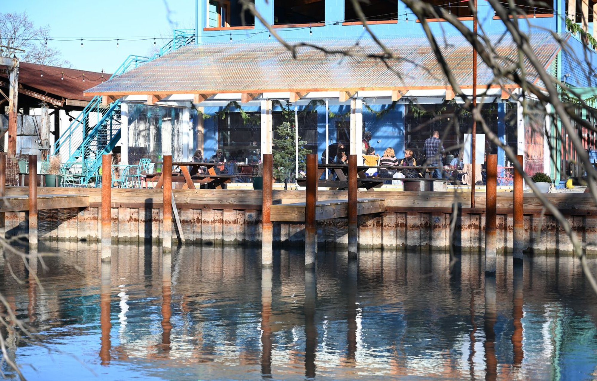 1+1+ Architects Builds a Seasonal Pergola That Feeds Detroit's Canal-Side Community