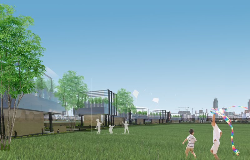 Public spaces blending play, culture, and sustainable food production.