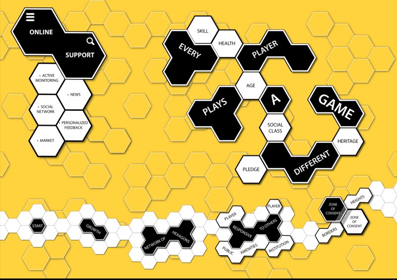 Hexagonal modules where every player’s role shapes the city-wide farming system.