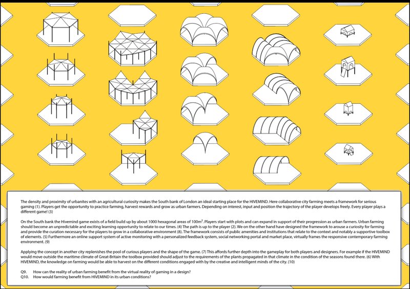 Adaptive farming modules and urban learning spaces.