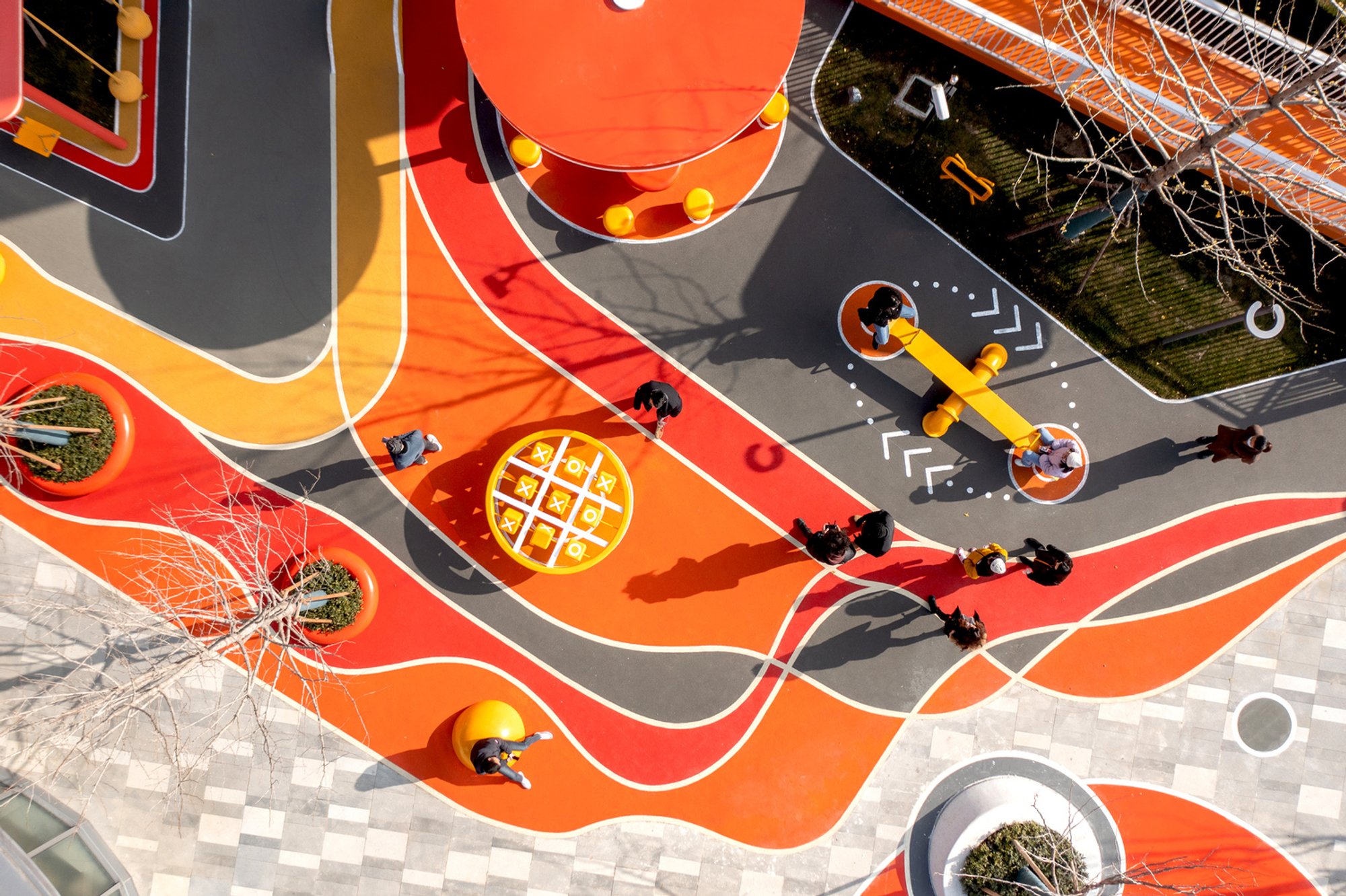 100 Architects Turns a Ningbo Staircase into a Volcanic Playground for All Ages