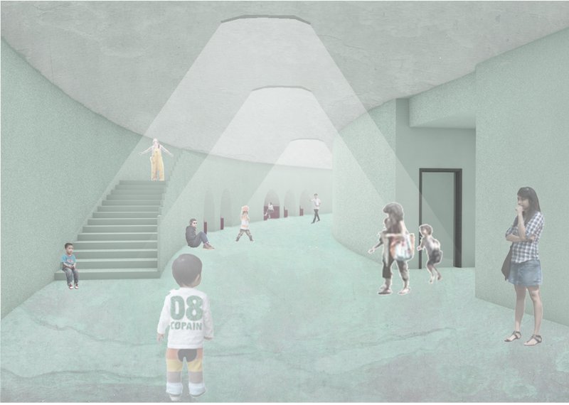 Immersive Moon Room designed for children’s interactive lunar exploration.