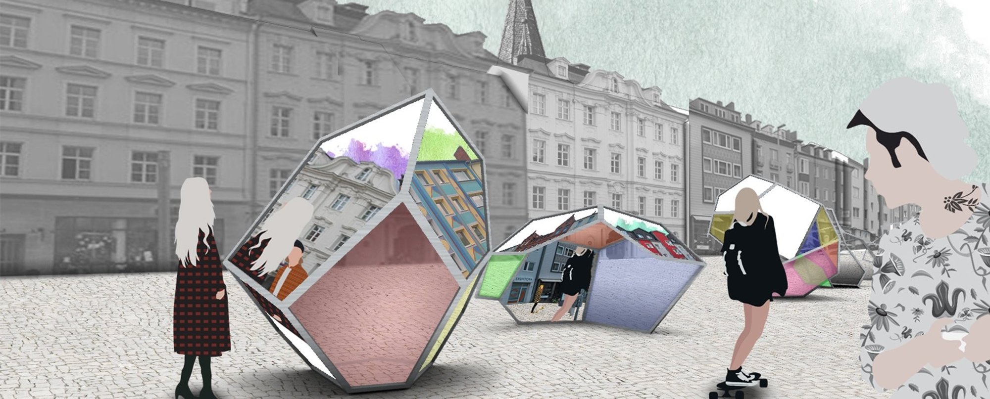 Interactive Public Art Installation: BUBBLE: A Playful Exploration of Perception in Urban Architecture