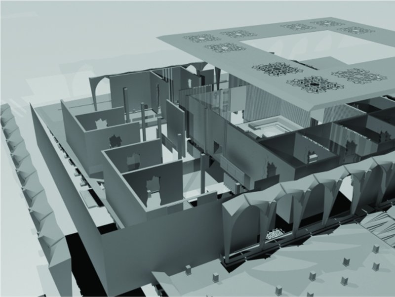 Sectional perspective illustrating the interplay of light, void, and remembrance within the memorial core.