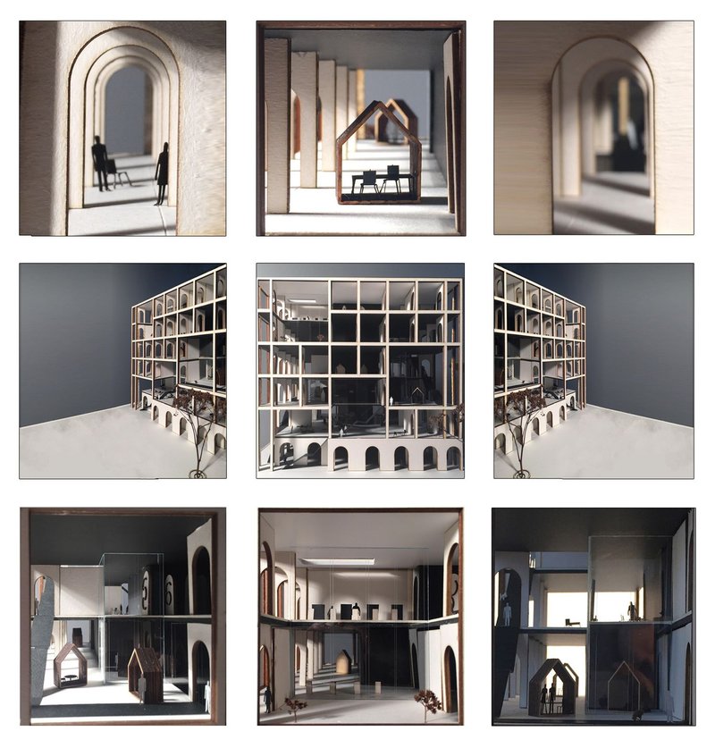 Framed views shaping spatial experience.