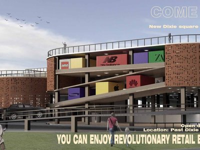 Mixed-Use Commercial Architecture Reimagined: COME THRU – Dixie Drive Thru Mall