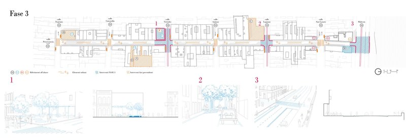 Phase 3 expansion of cultural nodes and pedestrian-priority corridors within the urban fabric.