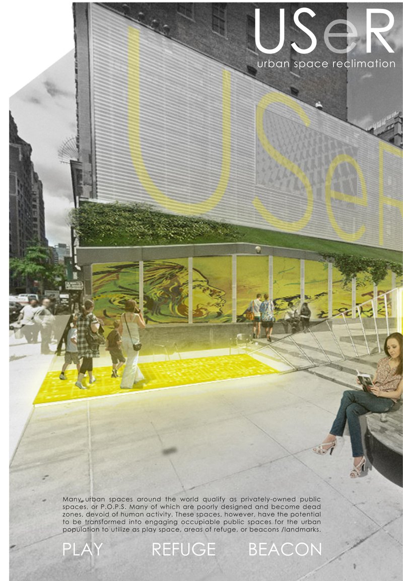 Reactivating a neglected POPS in New York through interactive ground planes and illuminated public interfaces.
