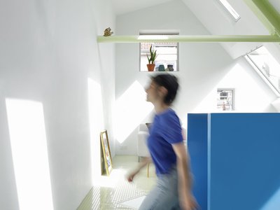 127af Flips a Tiny Bagnolet Rowhouse Upside Down with a Handcrafted Roof Extension