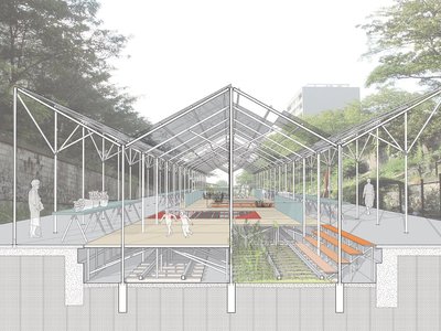 Community Platform: Adaptive Reuse in Urban Design Reconnecting Paris