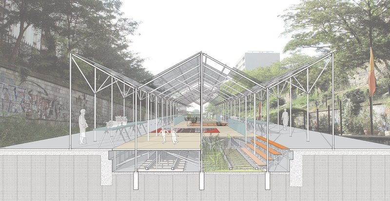 Community Platform: Adaptive Reuse in Urban Design Reconnecting Paris