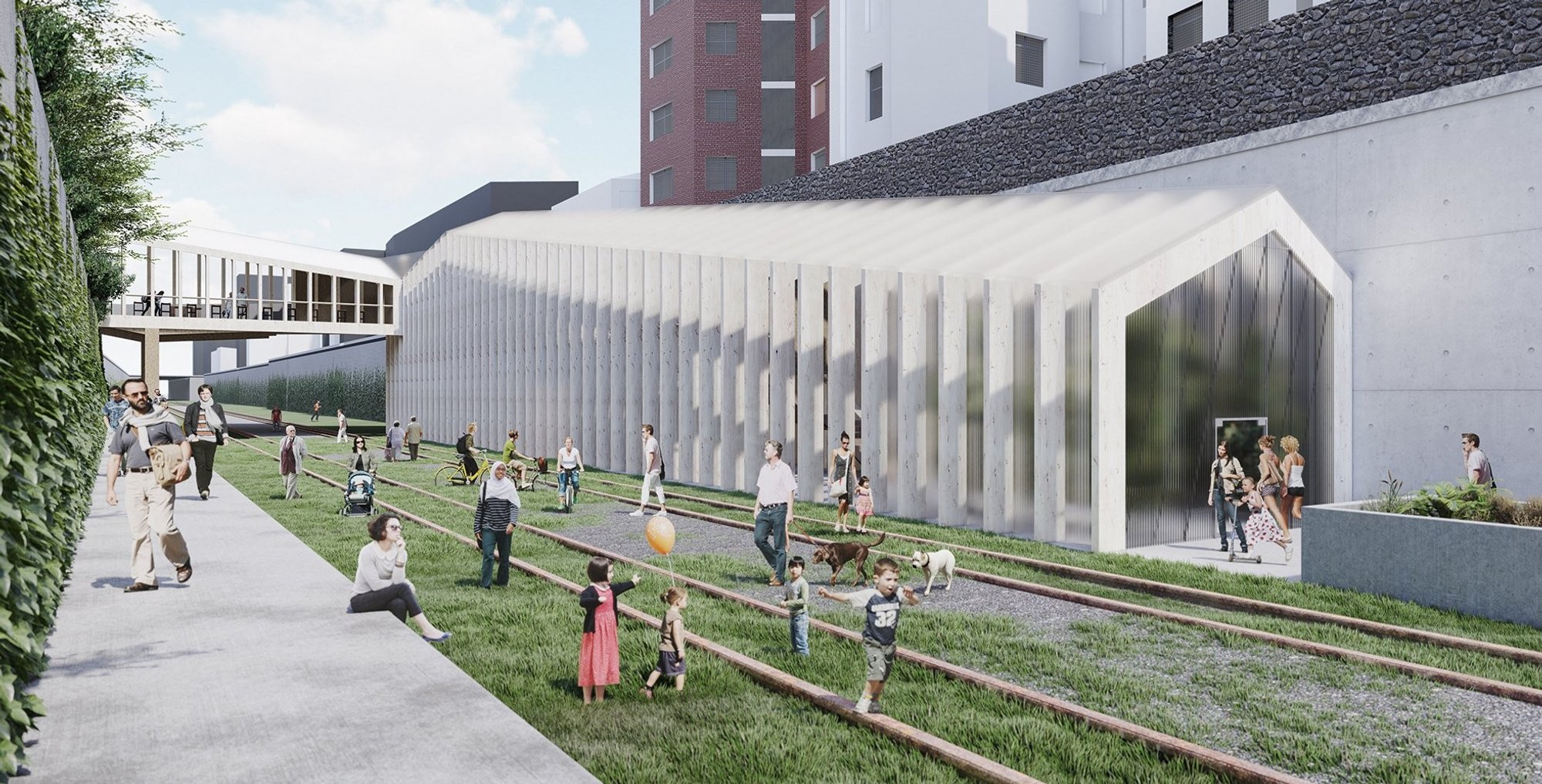 Adaptive Reuse Architecture Reviving Urban Infrastructure: The Hall of La Petite Ceinture, Paris