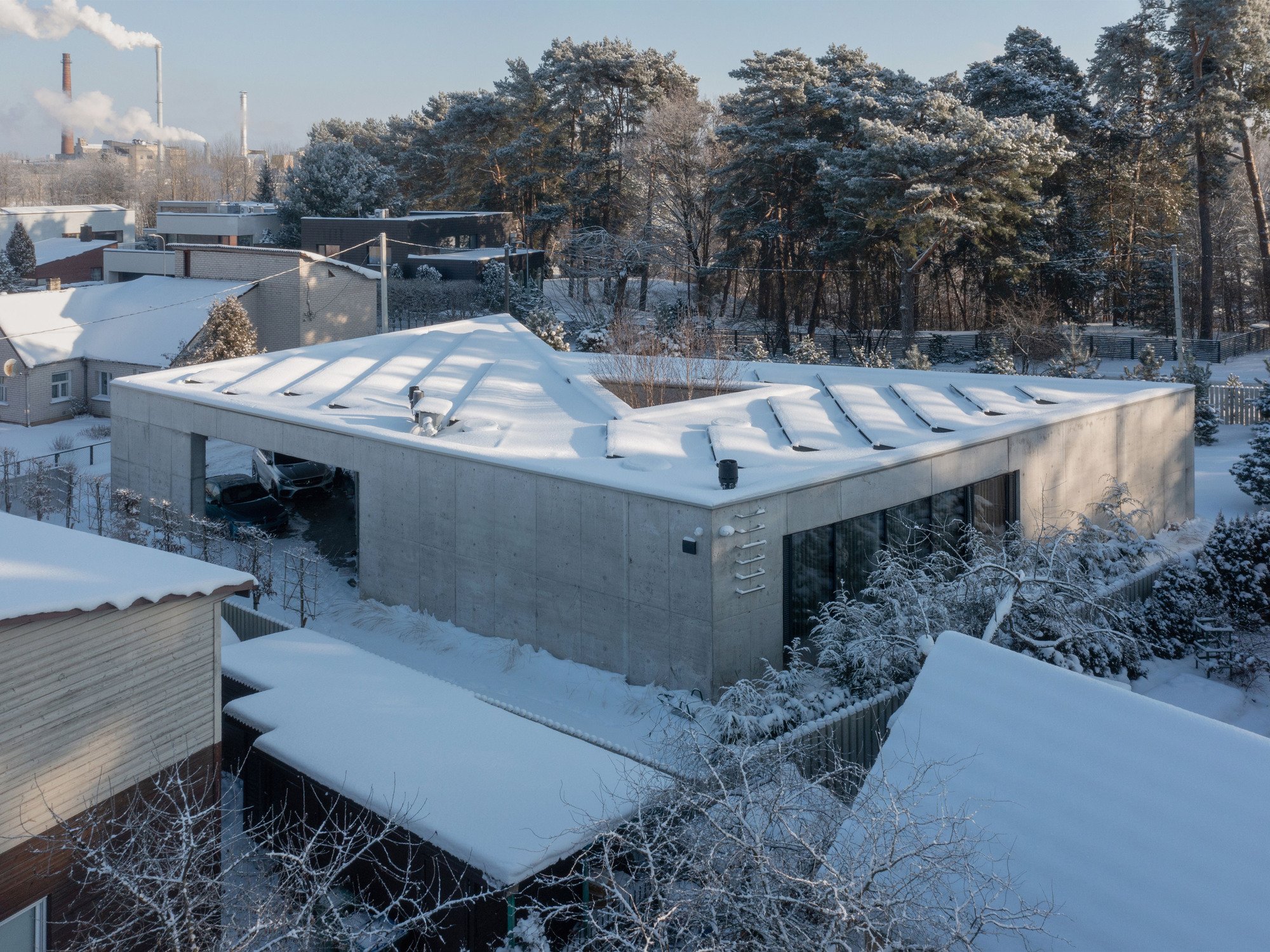 Kruonio Residence: Concrete Origami in the Lithuanian Forest