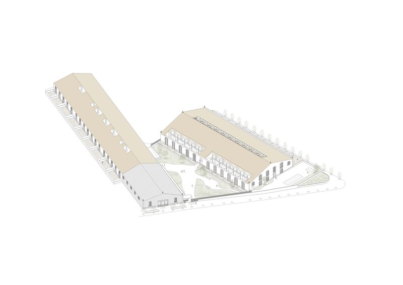 Axonometric drawing of the proposed intervention