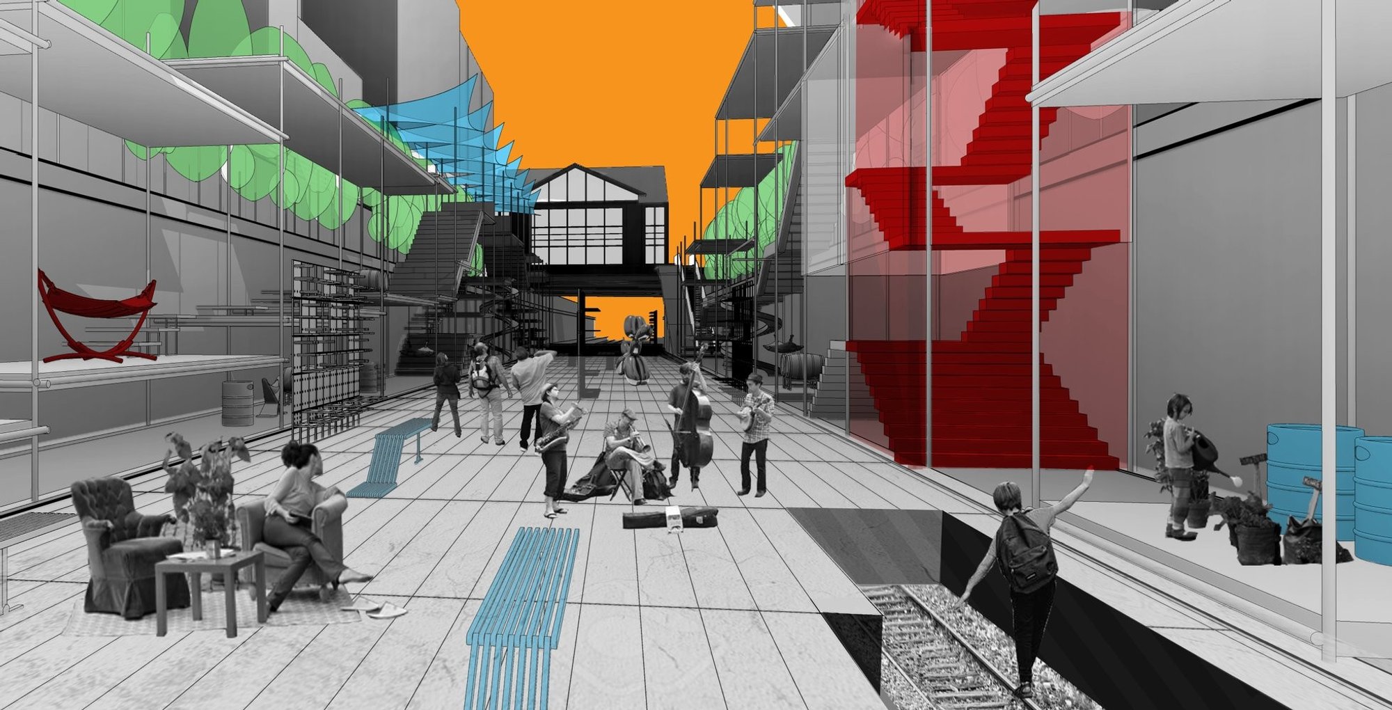 Un Nouveau Soleil: Adaptive Urban Design Reviving Paris’ Abandoned Railways