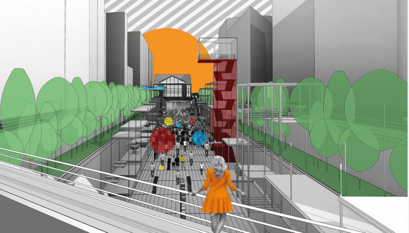 Linear infrastructure reimagined as a continuous social spine