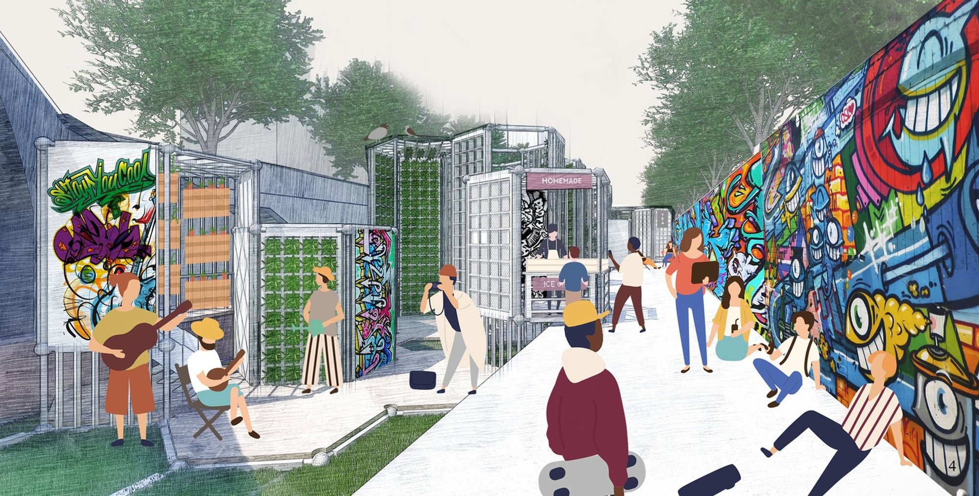 Diffusion Boxes: Adaptive Reuse Architecture Transforming Paris’ Urban Void into a Participatory Public Landscape