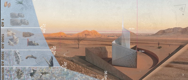 Final massing integrates landscape, memory, and climate-responsive materiality.