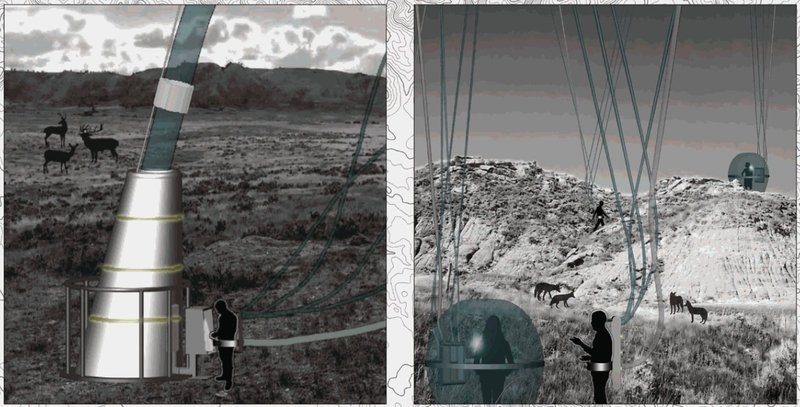 Ground interface of the system where coal extraction nodes connect humans to the atmospheric life-support network.