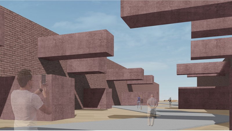 Concrete Forest reflects urban expansion and environmental disruption through dense, monolithic architectural forms.