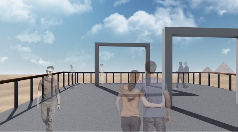 The Observation Platform frames distant horizons, symbolizing hope and a renewed perspective on Earth’s future.