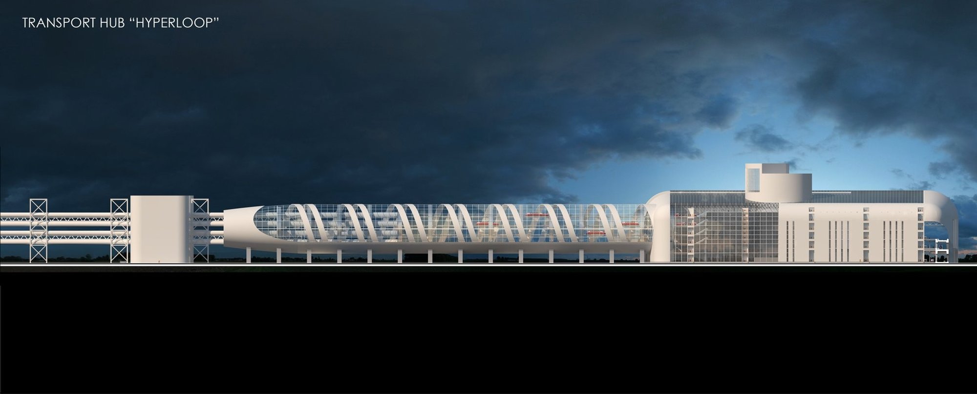 Hyperloop Transport Hub Architecture: A Futuristic Multi-Modal Infrastructure in Moscow
