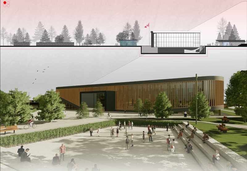 A student-centered campus where sustainable school architecture meets open public space and collaborative learning.