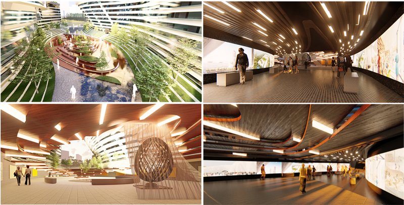 Central courtyard anchors social interaction, functioning as an open-air learning amphitheater.