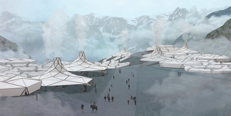 Temporal Parasols: A Modular Architecture Approach to Temporary Pilgrimage Infrastructure