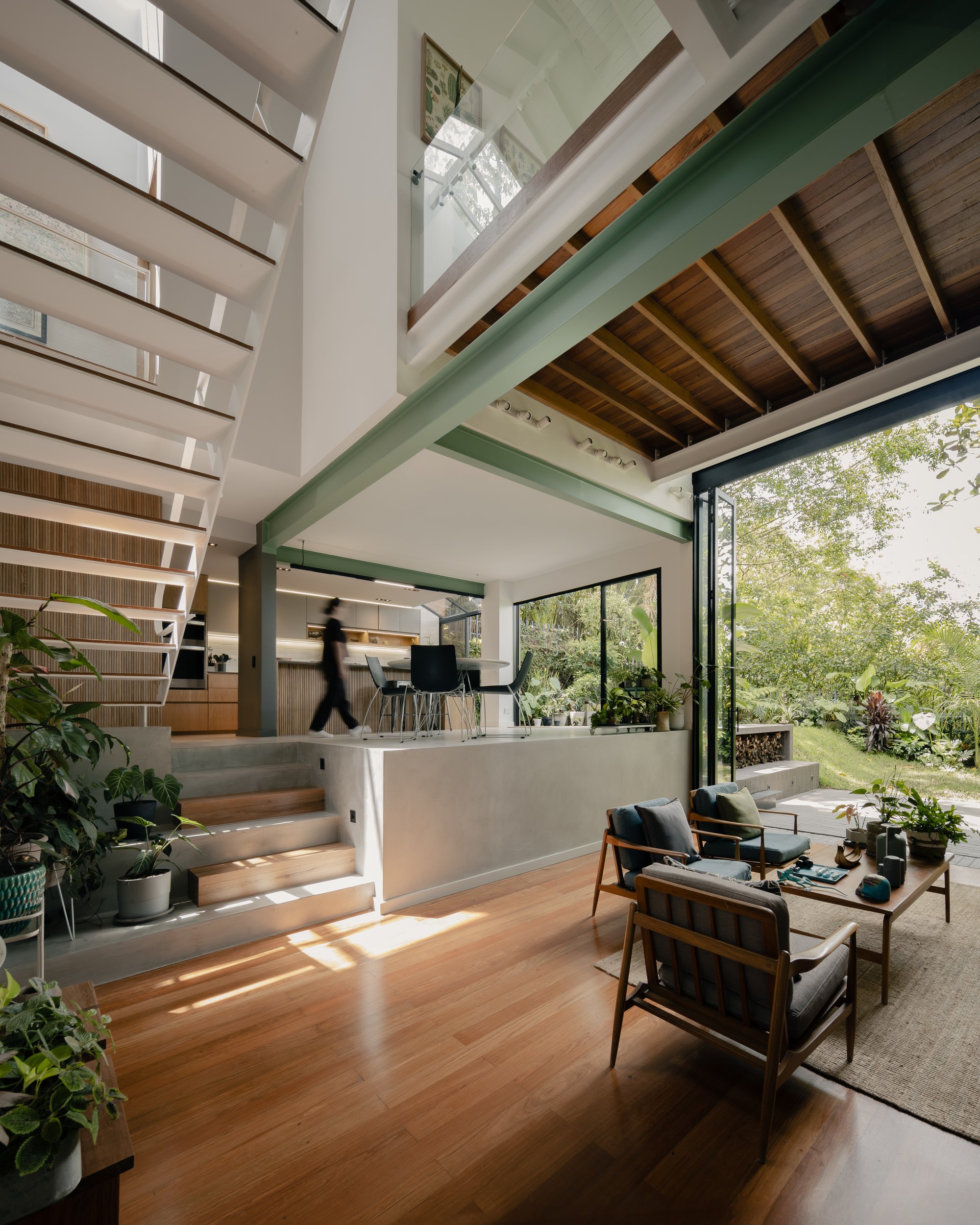 DARP Rehabilitates a Medellín Hillside House Around a Central Staircase and Garden Dialogue