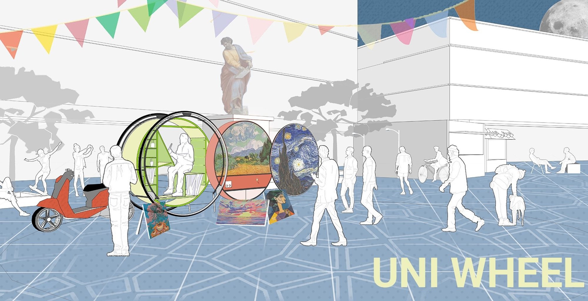Uni Wheel: Mobile Architecture Redefining Public Art Spaces