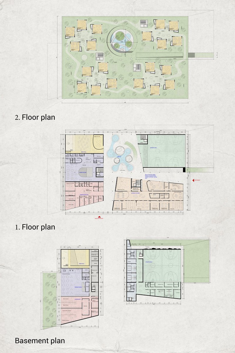 Flexible interior learning spaces encourage collaboration, creativity, and interaction beyond the traditional classroom model.