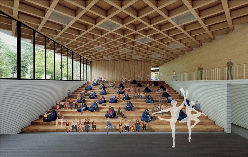 The campus masterplan combines modular classrooms, community zones, and open landscapes to support holistic child development.