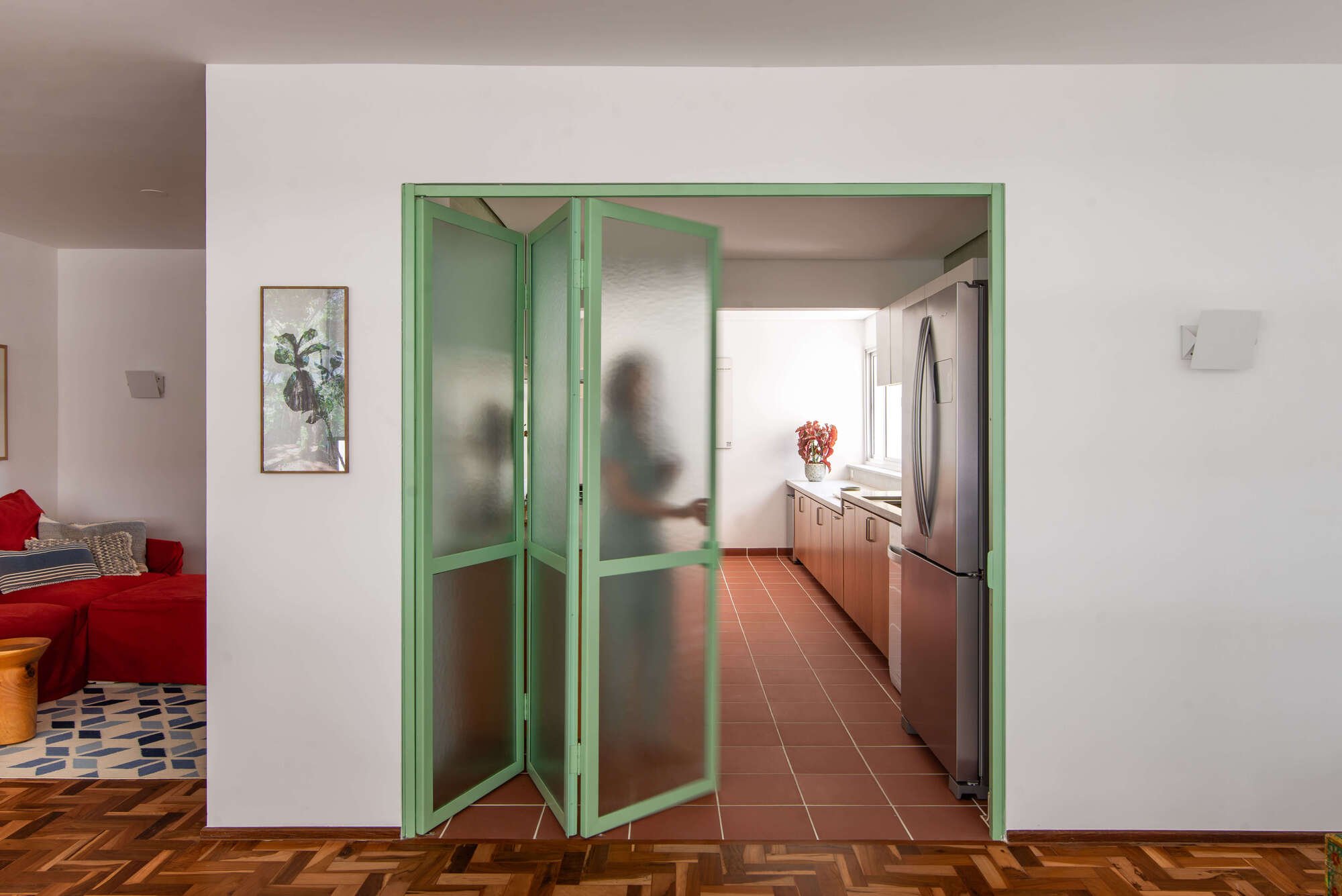 A 1970s São Paulo Apartment Reborn in Green and Terracotta