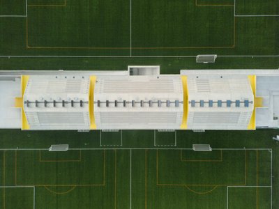 SUMMARY Builds a Prefab Concrete Grandstand That Doubles as a Community Spine in Aveiro