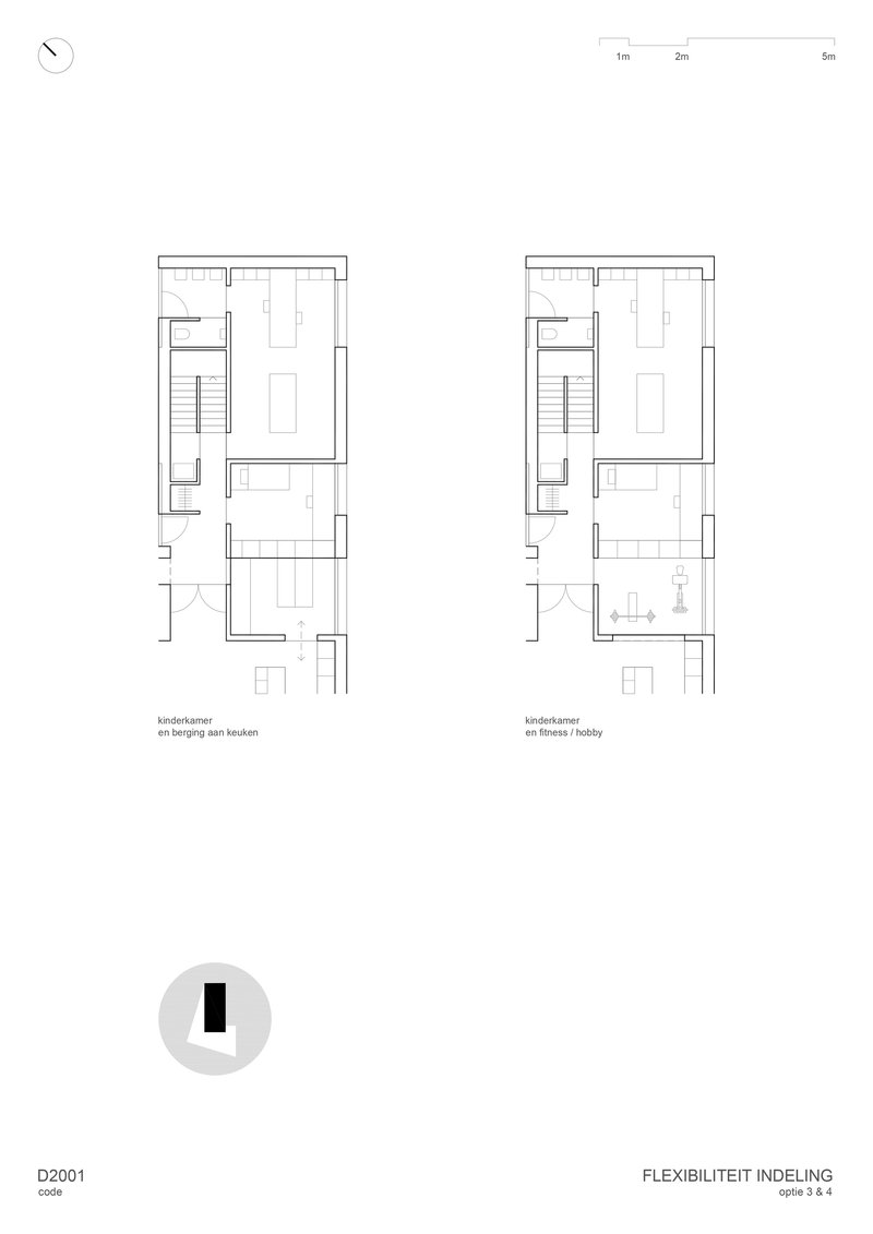 Floor plan variations showing alternative kitchen and living room arrangements