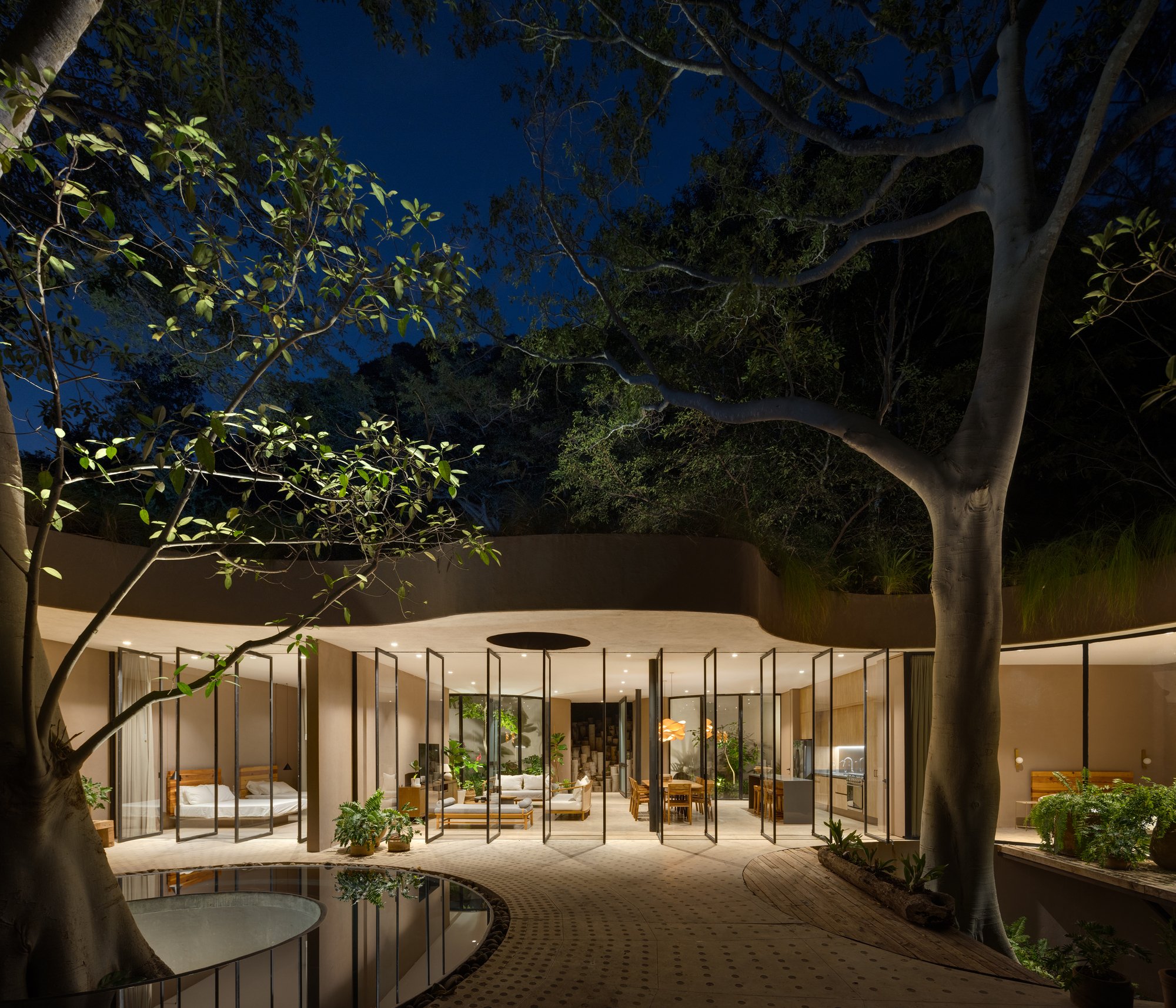Mauricio Ceballos X Architects Carves a Weekend Retreat into a Volcanic Hillside in Nayarit