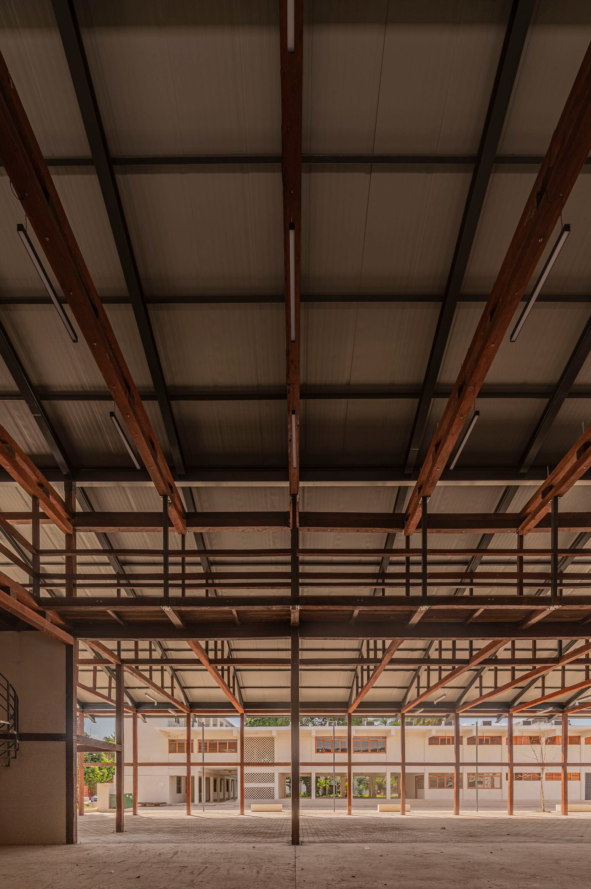 ASPJ Builds a Mayan-Inspired Timber Theater That Opens Fully onto a Public Square