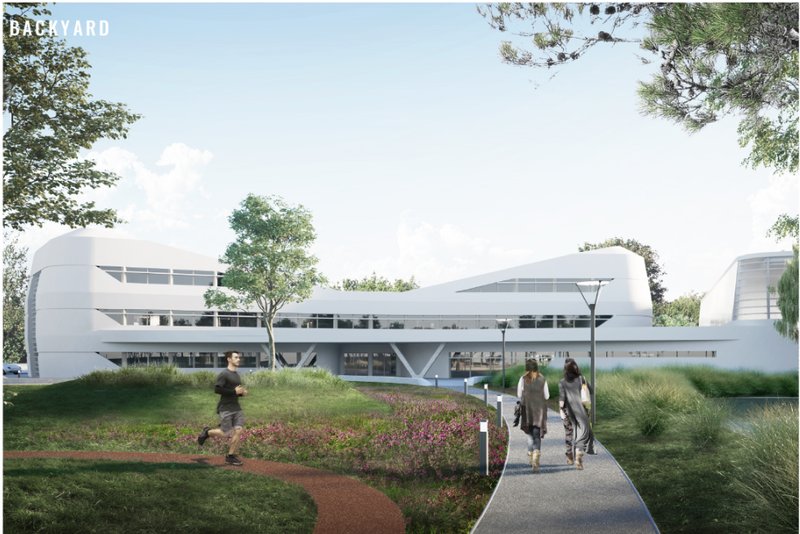 Flowing pathways and landscape integration create a campus designed for movement, wellness, and exploration.