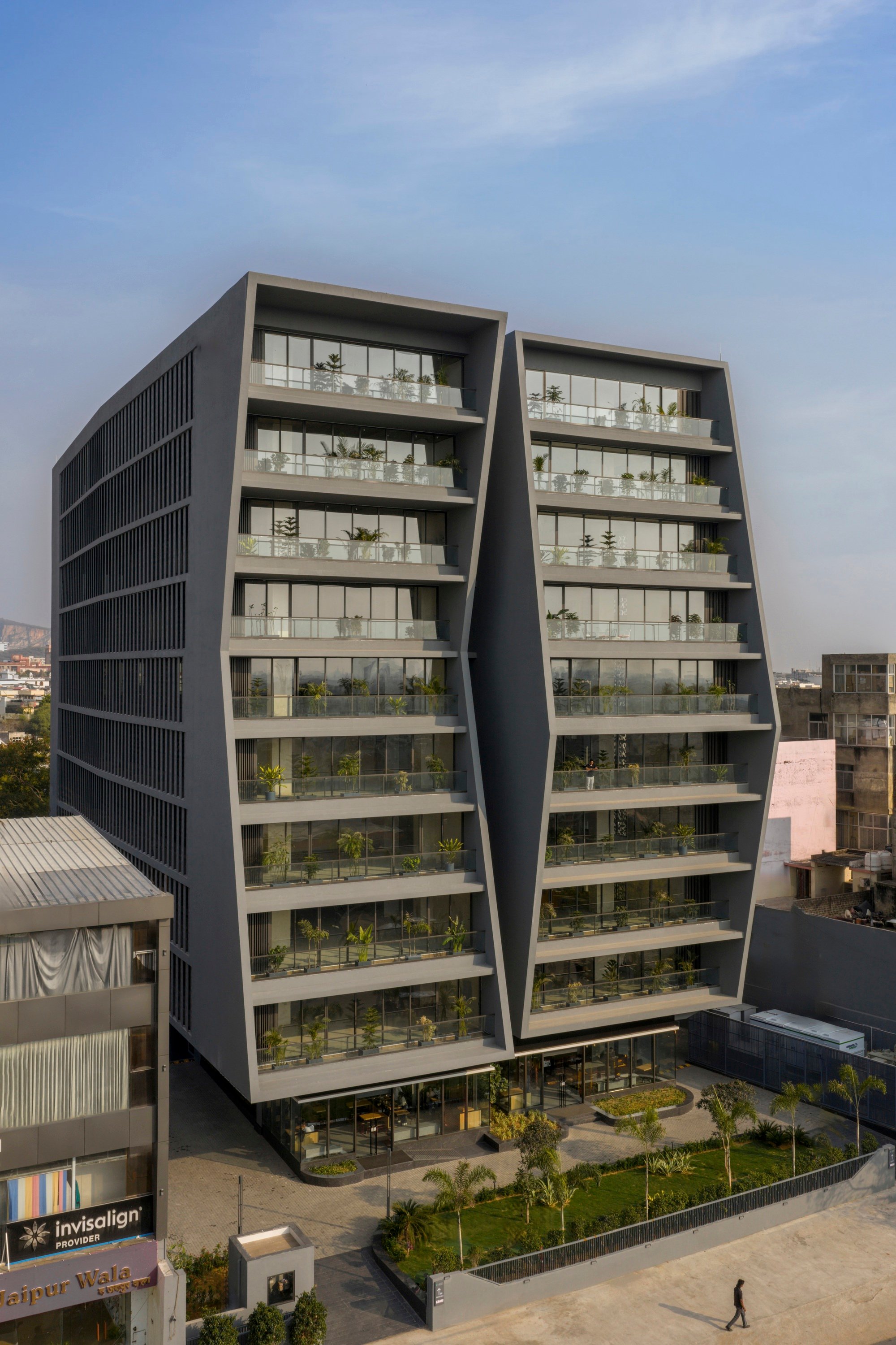 Sanjay Puri Architects Wraps a Jaipur Office Tower in a Living, Breathing Double Skin