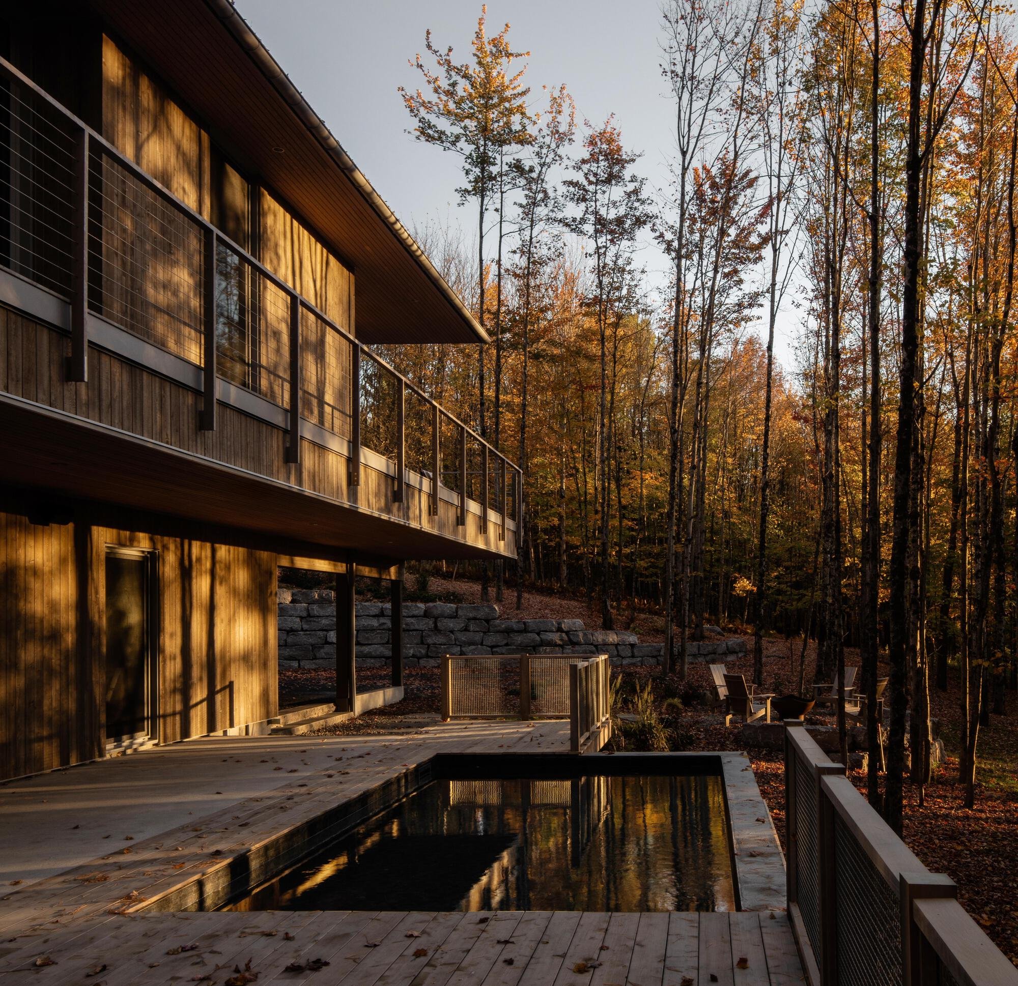Matière Première Architecture Perches a Timber Residence Among the Maple Canopy in Québec