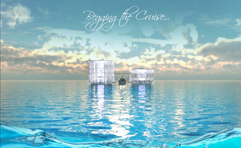 Arrival at the floating museum, where ocean and architecture merge into a kinetic experience.